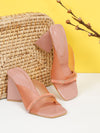 Pelle Albero Pink Block Heel Sandals for Women