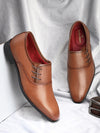 Pelle Albero Cognac Leather Formal Shoes