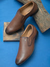 pelle albero Men Tan Brown Solid Leather Formal Loafers