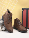Pelle Albero Men Brown Solid Leather Formal Boots