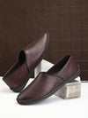 Pelle Albero Men's Brown Genuine Leather Slip-On Casual Mojari