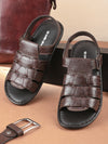 Pelle Albero Brown Leather Sandals for Men