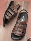 Pelle Albero Tan Leather Sandals for Men