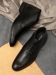 Pelle Albero Black Formal Boots For Men
