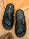 Pelle Albero Men Black Ethnic Comfort Sandals