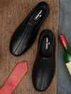 Pelle Albero Black Casual Slip-on Shoes For Men