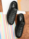 Pelle Albero Black Casual Mule For Men