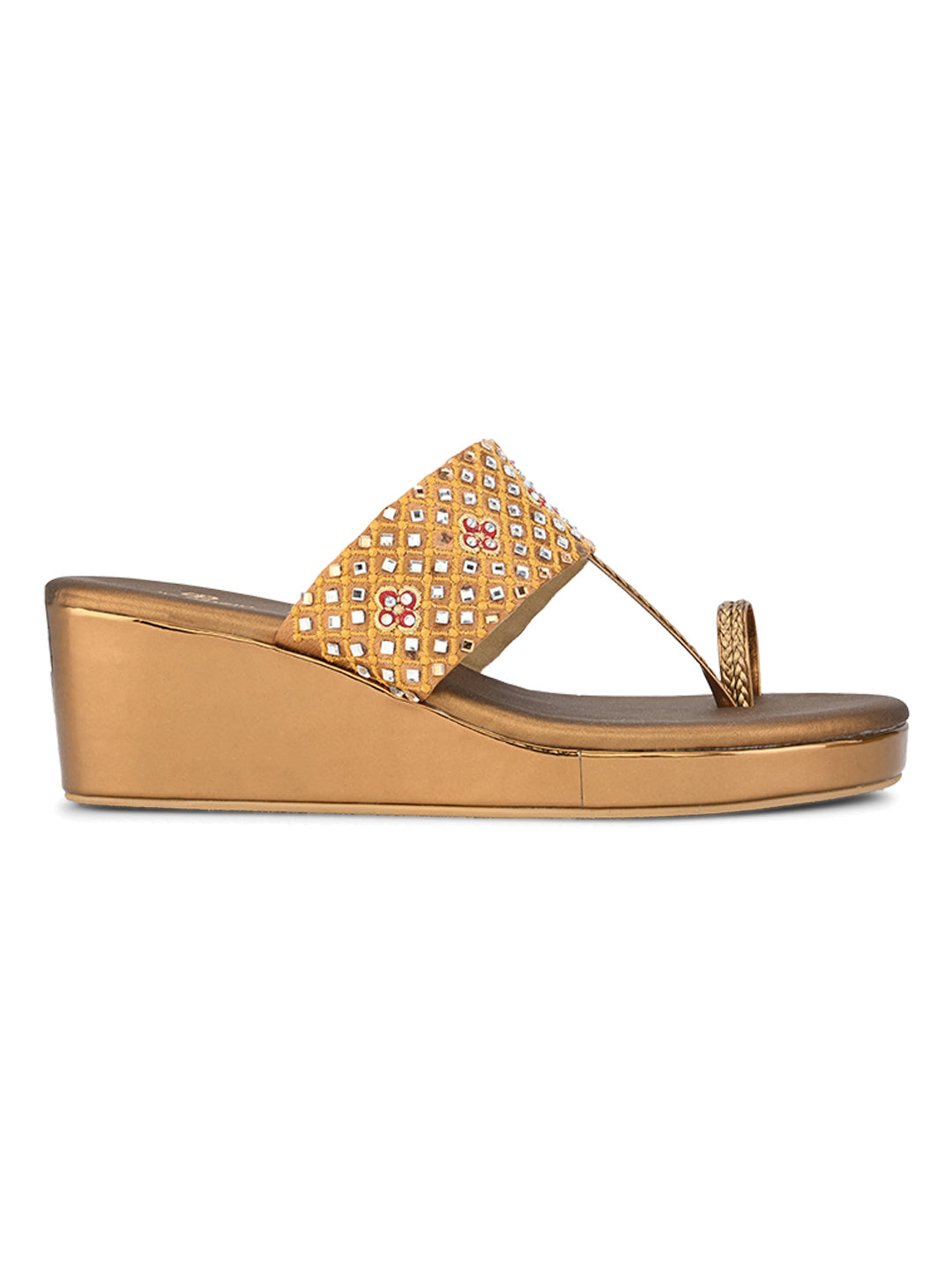 Tan One Toe Ring Strap Flat Slider Sandals – JiHa.