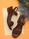 Pelle Albero Brown Heel Sandal For Women