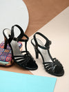 Pelle Albero Black Heel Sandal For Girl's/Women