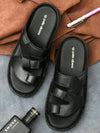 Pelle Albero Men Black Ethnic Comfort Sandals