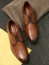 Pelle Albero Cognac Formal Derby For Men