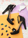 Pelle Albero Black Heel Sandal For Women