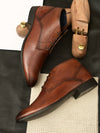 Pelle Albero Cognac Formal Boots For Men