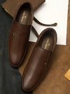 Pelle Albero Brown Formal Monk Shoes For Men