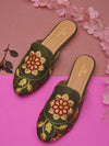 Pelle Albero Green Synthetic Casual olive Slippers for Girls/Women