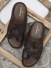 Pelle Albero Brown Slipper For Men