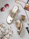 Pelle Albero Gold Women Sandals