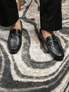 Pelle Albero Black Moccasins for Men