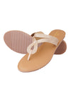 Pelle Albero Beige Womens Flat Slippers
