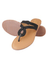 Pelle Albero Black Womens Flat Slippers