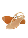 Pelle Albero Gold Casual Slip-On Sandal For Girl's/Women