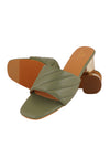 Pelle Albero Green Casual Slip-On Slipper For Girl's/Women