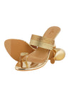 Pelle Albero Gold Women Fancy Slippers
