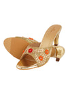 Pelle Albero Gold Women Fancy Slippers