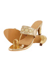 Pelle Albero Gold Women Fancy Slippers