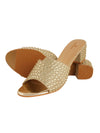 Pelle Albero Gold Women Fancy Slippers