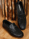 Pelle Albero Black Loafers Shoes for Men