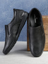 Pelle Albero Black Moccasins for Men