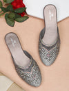 Pelle Albero Grey Mules for Women