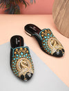 Pelle Albero Black Mule Sandal For Women