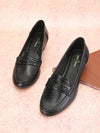 Pelle Albero Black Leather Formals For Women