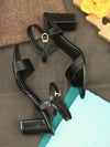 Pelle Albero Black Block Heels for Women