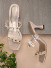 Pelle Albero Beige Heels For Women