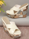 Pelle Albero White Wedges For Women