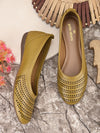 PELLE ALBERO Women Yellow Slip-On Belly Flats Sandals